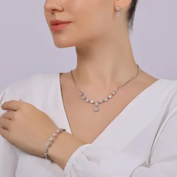 3,35 Karat Baget Pırlanta Set